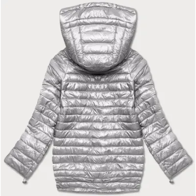 Dámská asymetrická jarní bunda MODA7510 šedá