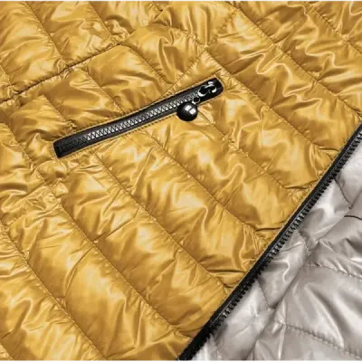 Prošívaná dámská podzimní bunda MODA7636 béžovo-žlutá