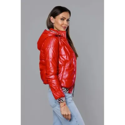 Dámská podzimní bunda MODA8030 červená