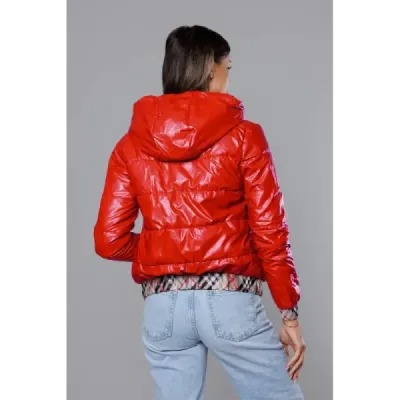 Dámská podzimní bunda MODA8030 červená
