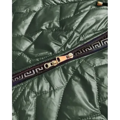 Dámská prošívaná podzimní bunda MODA8101BIG zelená