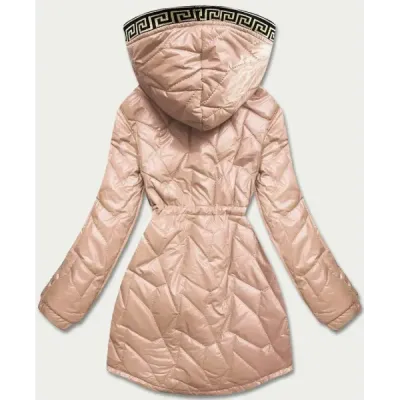 Dámská prošívaná podzimní bunda MODA8101BIG béžová