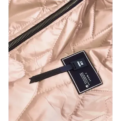 Dámská prošívaná podzimní bunda MODA8101BIG béžová