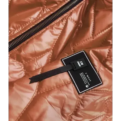 Dámská prošívaná podzimní bunda MODA8101BIG karamelová