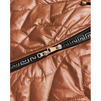 Dámská prošívaná podzimní bunda MODA8101BIG karamelová