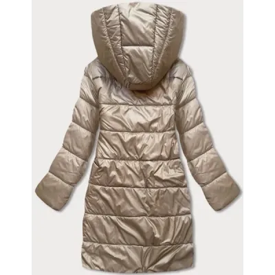 Dámská přechodná bunda MODA8040BIG béžovo-bílá