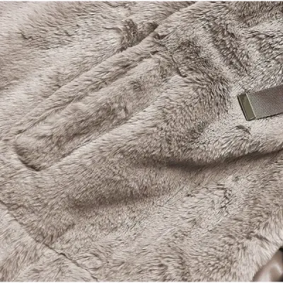 Krátká kožešinová bunda MODA050 béžová