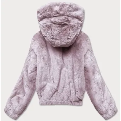 Krátká kožešinová bunda MODA050 růžová