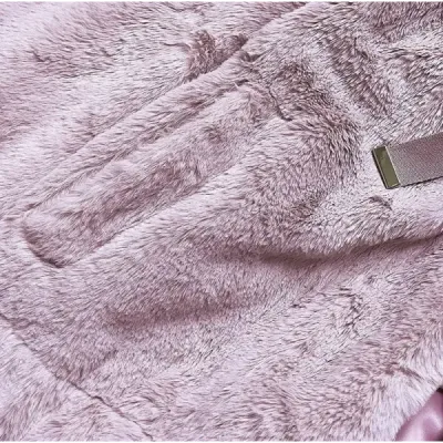 Krátká kožešinová bunda MODA050 růžová