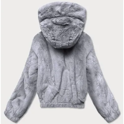 Krátká kožešinová bunda MODA050 šedá