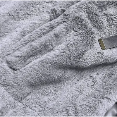 Krátká kožešinová bunda MODA050 šedá