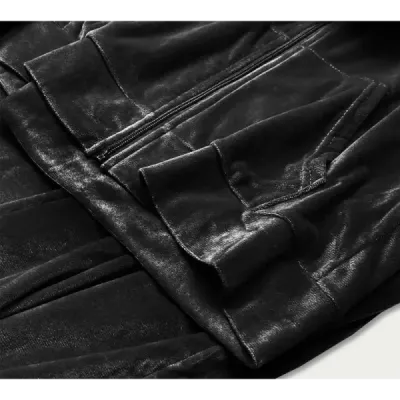 Dámská velurová souprava MODA1201 černá