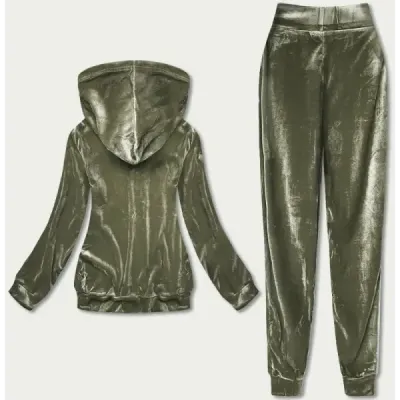 Dámská velurová souprava MODA1217 zelený