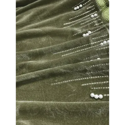 Dámská velurová souprava MODA1217 zelený