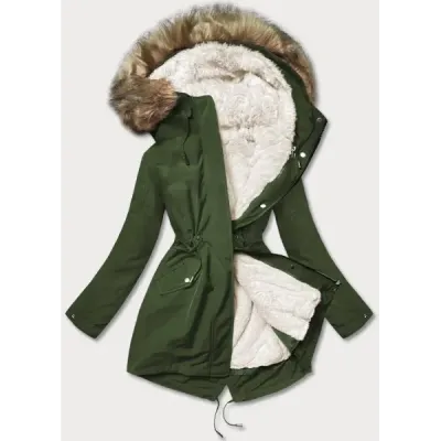 Dámská zimní bunda MODA629 khaki