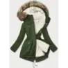 Dámská zimní bunda MODA629 khaki