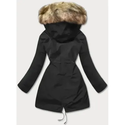 Dámská zimní bunda MODA629 černá-ecru