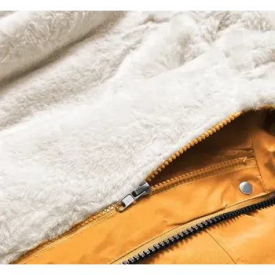 Dámská zimní bunda MODA629 žlutá