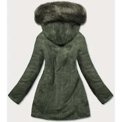 Teplá dámská zimní bunda MODA610BIG khaki