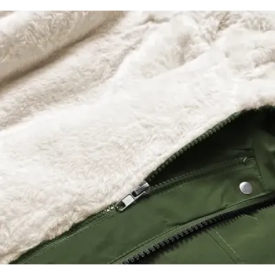 Dámská zimní bunda MODA629BIG khaki
