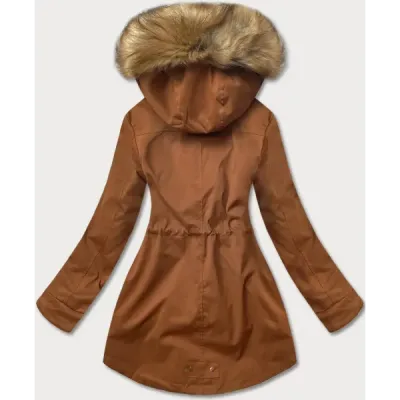 Dámská zimní bunda parka MODA21356 karamelová