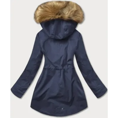 Dámská zimní bunda parka MODA21356 tmavě modrá