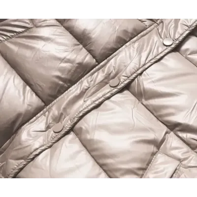 Krátká dámská přechodná bunda MODA3831 béžová