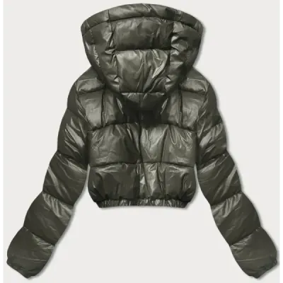 Krátká dámská přechodná bunda MODA3831 khaki