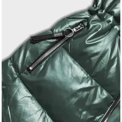 Metalická dámská zimní bunda MODA8029 zelená