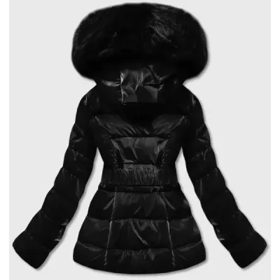 Lesklá dámská zimní bunda MODA8090 černá