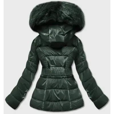 Lesklá dámská zimní bunda MODA8090 zelená