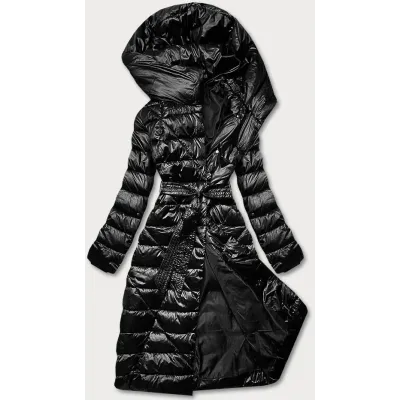 Dámská přechodná bunda s páskem MODA9069BIG černá