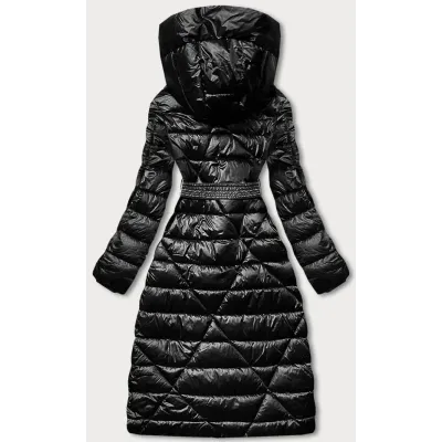 Dámská přechodná bunda s páskem MODA9069BIG černá