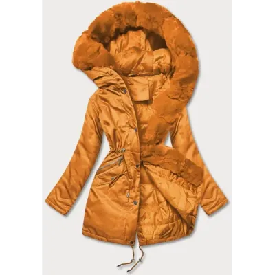 Dámská zimní bunda parka MODA762 pomerančová