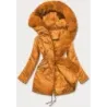 Dámská zimní bunda parka MODA762 pomerančová