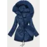 Dámská zimní bunda parka MODA762 tmavě modrá