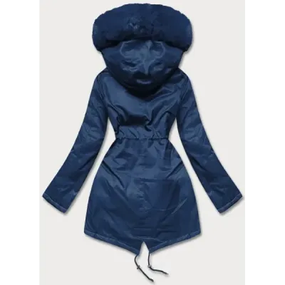 Dámská zimní bunda parka MODA762 tmavě modrá