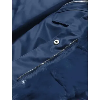 Dámská zimní bunda parka MODA762 tmavě modrá