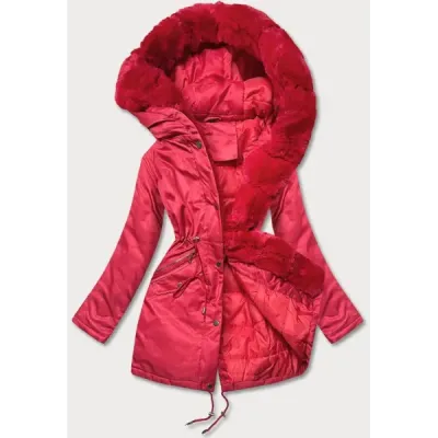 Dámská zimní bunda parka MODA762 červená