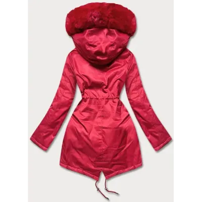 Dámská zimní bunda parka MODA762 červená