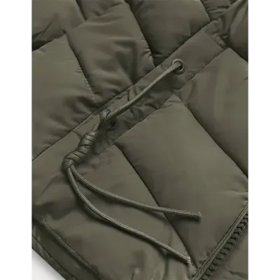 Krátká dámská zimní bunda MODAY043 khaki