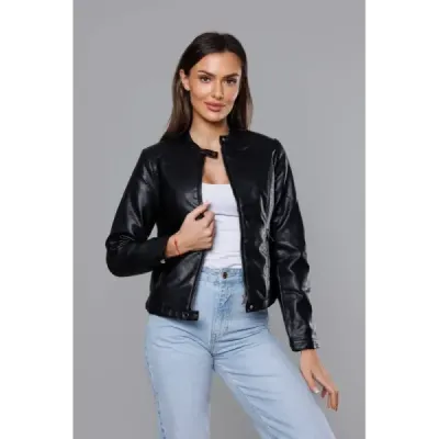 Dámská koženková bunda MODA8008 černá