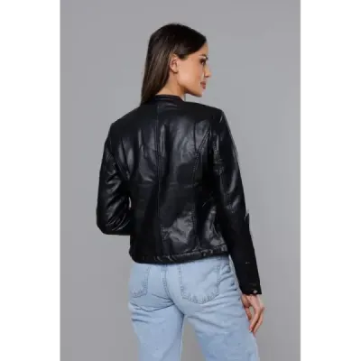Dámská koženková bunda MODA8008 černá