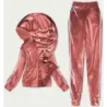 Dámská velurová souprava MODA1223 cihlový
