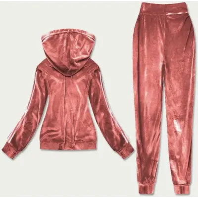 Dámská velurová souprava MODA1223 cihlový