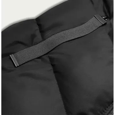 Dámská vesta s kožíškem MODA787 černá
