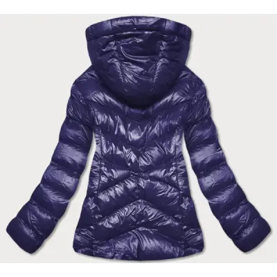Dámská krátká zimní bunda MODA3066 tmavě modrá