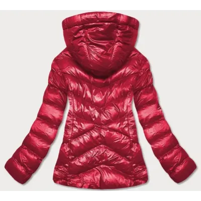 Dámská krátká zimní bunda MODA3066 červená