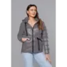 Dámská krátká zimní bunda MODA3066 tmavě šedá
