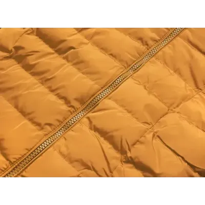 Dámská zimní bunda s kožešinou MODA13 tmavě žlutá